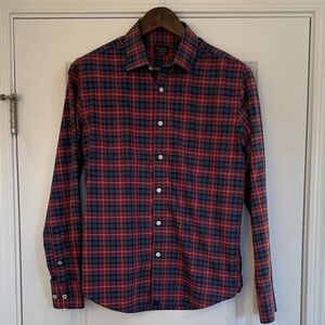 Untuckit Red and Blue Checkered Men's Shirt